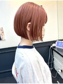 ダブルカラー/暖色カラー/ケアブリーチ/秋カラー/ピンクカラー