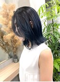 【GEEKS渋谷】夏カラー/ブルーブラック/ネオウルフ/透明感/小顔