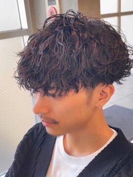 アンサー 渋谷(ANSWER) 渋谷波巻きスパイラルパーマシャドウパーマメンズセンターパート