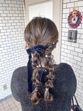 フェリーチェ(Felice) ツイン編みおろし 参列ヘア イベントヘア 推し活ヘア ライブヘア