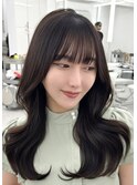 韓国ヘア　透明感カラー　2wayバング  レイヤーカット   顔周り