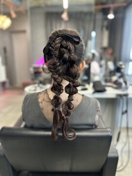 ジュエム(jouerm) 編み下ろしお呼ばれヘア