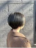 透明感グレージュショート