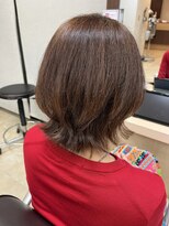 美容室ステラ 東大宮店 ナチュラルトーンアップカラー×くびれボブ
