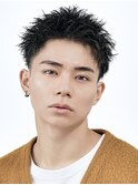 スパイキーショート/ナチュラルアップバング/ピンパーマ/短髪