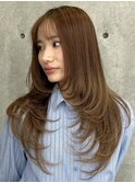 ◎ ワンホンレイヤー/ミルクグレージュ/韓国巻き/顔周り102