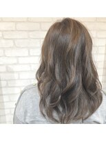 ブルー(BLUE)&nbsp;ロング×ベージュ