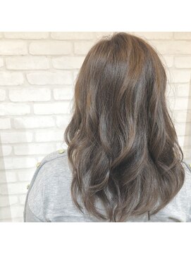 ブルー(BLUE) ロング×ベージュ