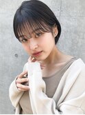 【mee.】 オフィスヘア毛先パーマアッシュブラウン