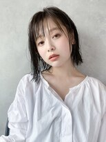 アイティー バイ アルバム 浦和店(IT by ALBUM)&nbsp;ウェットボブ_オリーブカラーハイライトカラー_47594