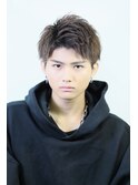 かきあげ　アップバング　刈り上げ　ツーブロック