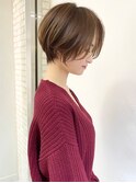 大人可愛い/ショートボブ/ハイライトカラー/ハンサムショート