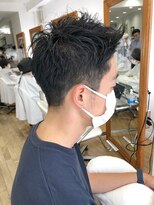 ヘッズ 本八幡店(HEADS)&nbsp;MEN'S HAIR  センターパート　ツイストスパイラル　コンマヘア