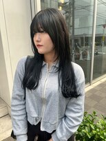 カフ(CAF)&nbsp;CAF松本/黒染めじゃないブルーブラック/レイヤー/大阪/心斎橋