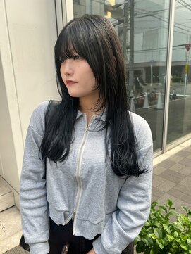 カフ(CAF) CAF松本/黒染めじゃないブルーブラック/レイヤー/大阪/心斎橋