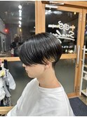 前下がりセンターパート