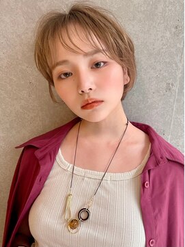 エジョン 三鷹店(Aejon) #バレイヤージュ#グレージュカラー#ボブウルフ#ココアベージュ