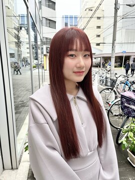 カフ(CAF) CAF FUKOブリーチなしカラー/ピンクブラウン/暖色系/大阪/心斎橋