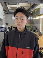 アース コアフュールボーテ 熊谷店(EARTH coiffure beaute)&nbsp;波巻きパーマ_ブラック_ツイストスパイラル