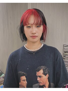 キヴィ(kivi) ボブ/ポイントデザインカラー/レッドカラー