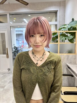 ミモザ(Mimosa) Mimosa 切りっぱなしボブ×顔周りレイヤー　くびれヘア