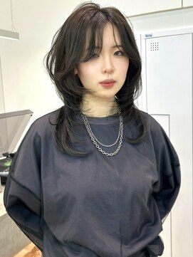 ソル ジングウマエ(SOL JINGUMAE) mayu指名で叶う//ロングウルフレイヤーウルフハッシュカット