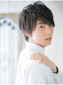 20代30代アースカラー学生ビジカジくせ毛風メンズカット仙台愛子