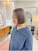 ブリーチで外国人風透け感カラー☆大人気ぷつっとボブ【ノグチ】