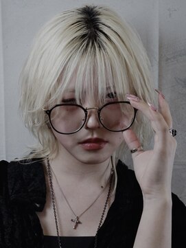 アイトーキョー 下北沢(AI TOKYO) 中性ハイトーンウルフ/メンズカット/ウルフカット/ダブルカラー