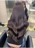 韓国 くびれロング レイヤー ワンホンヘア 小顔前髪