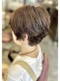 50代 ゆるふわ丸みショート/パーマ/カット/髪質改善/ボブ/元町/