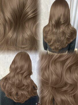 アマトウキョウスマートサロン(AMA TOKYO×Smart Salon) ヘーゼルベージュ　ブリーチなし　レイヤーカット　海外風