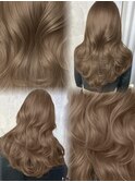 ヘーゼルベージュ ブリーチなし レイヤーカット 海外風