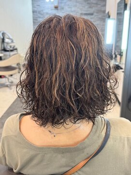 宇都宮カットデジタルパーマロングヘアボブウルフカット髪質改善