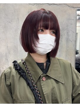 ボルドーカラー/ボブ