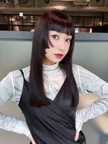 アルバム 銀座(ALBUM GINZA)&nbsp;前髪カット似合わせカットロング韓国ヘア_F1293