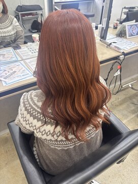 アジールヘア 赤羽駅南口店(agir hair) オレンジブラウン　オレンジカラー　高発色カラー＊赤羽