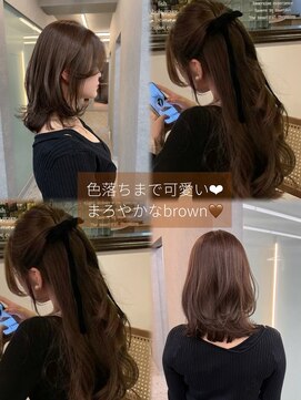 ボタン ハカタ(VOTAN hakata) 【柿本真優】ブラウンカラー/ミディアムレイヤー/レイヤーカット