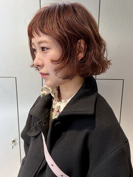 ピープル コモンズ(people commons) ニュアンスレイヤーボブパーマ/暖色カラー