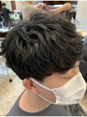 ラウンドレイヤー×束感パーマ 30代40代50代