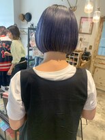 ナルヘアー 越谷(Nalu hair)&nbsp;ミニボブ/アッシュブルー/ブルーカラー
