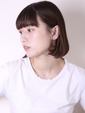 ヨファ ヘアー 芦屋店(YOFA hair) デザインカラーレイヤーカットウェットヘアオリーブベージュ0806