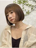 ◎ミニボブ縮毛矯正髪質改善ストレート顔まわりレイヤーカット