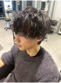 波巻きツイストスパイラルパーマ/フェザーパーマ/眉毛/メンズ