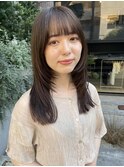 ナチュラル小顔前髪あり後れ毛サイドバング結べるボブくびれヘア