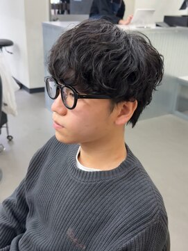 プルーブトウキョウ 渋谷(PROVE TOKYO) 爽やかビジネスツーブロック無造作ナチュラルシャドウパーマ