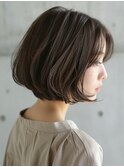 前下がりボブ／エアリーボブ／ひし形シルエット／大人ナチュラル