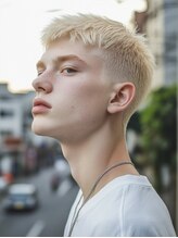 人気No,4★【ハイトーン＆派手髪】1ケアブリーチ+カラー[吹田/江坂/メンズ/メンズパーマ/眉毛/縮毛矯正]