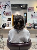 ハーフアップアレンジ &nbsp;お呼ばれアレンジ 結婚式アレンジ
