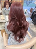 ミルクティーピンクベージュピンクブラウン暗髪40代ブリーチなし